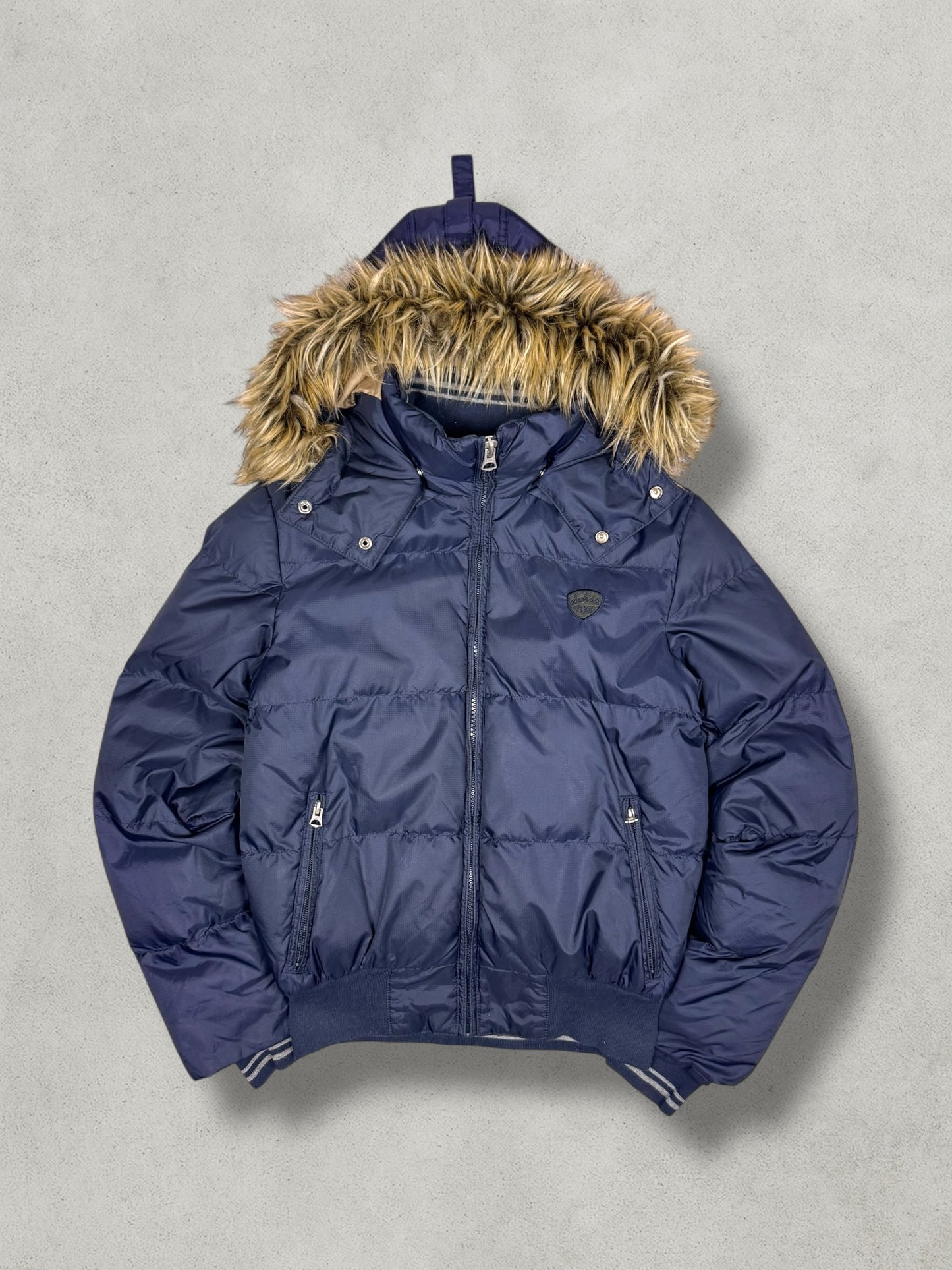 Schott Vintage Fur Puffer Jacke [XS]