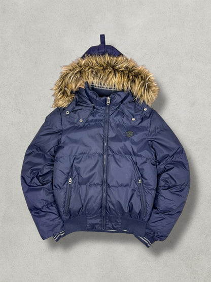 Schott Vintage Fur Puffer Jacke [XS]