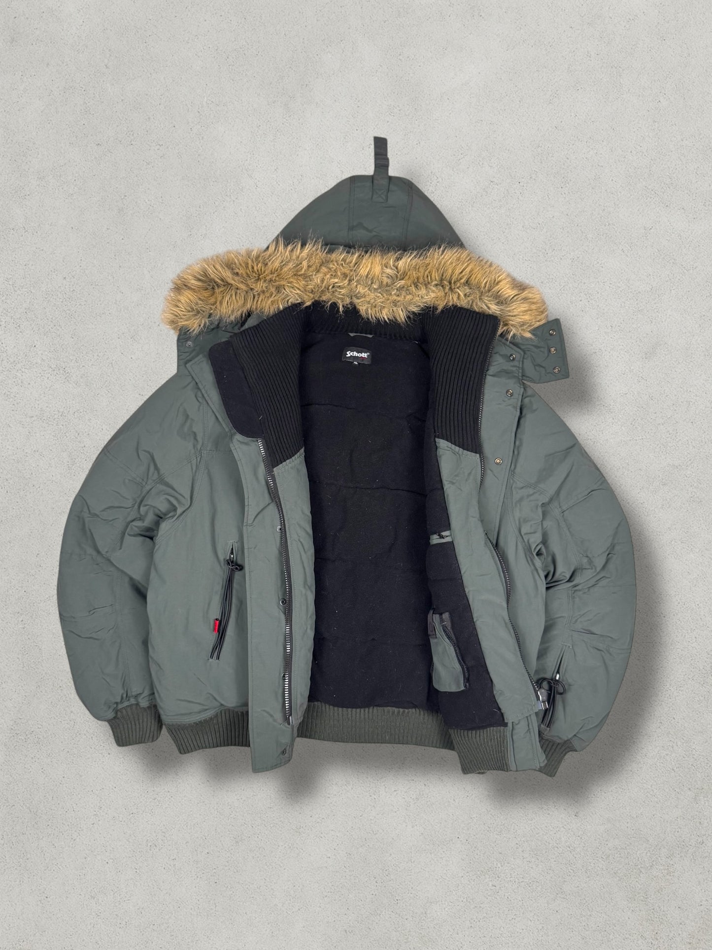 Schott Vintage Explorer Military Fur Jacke [L]