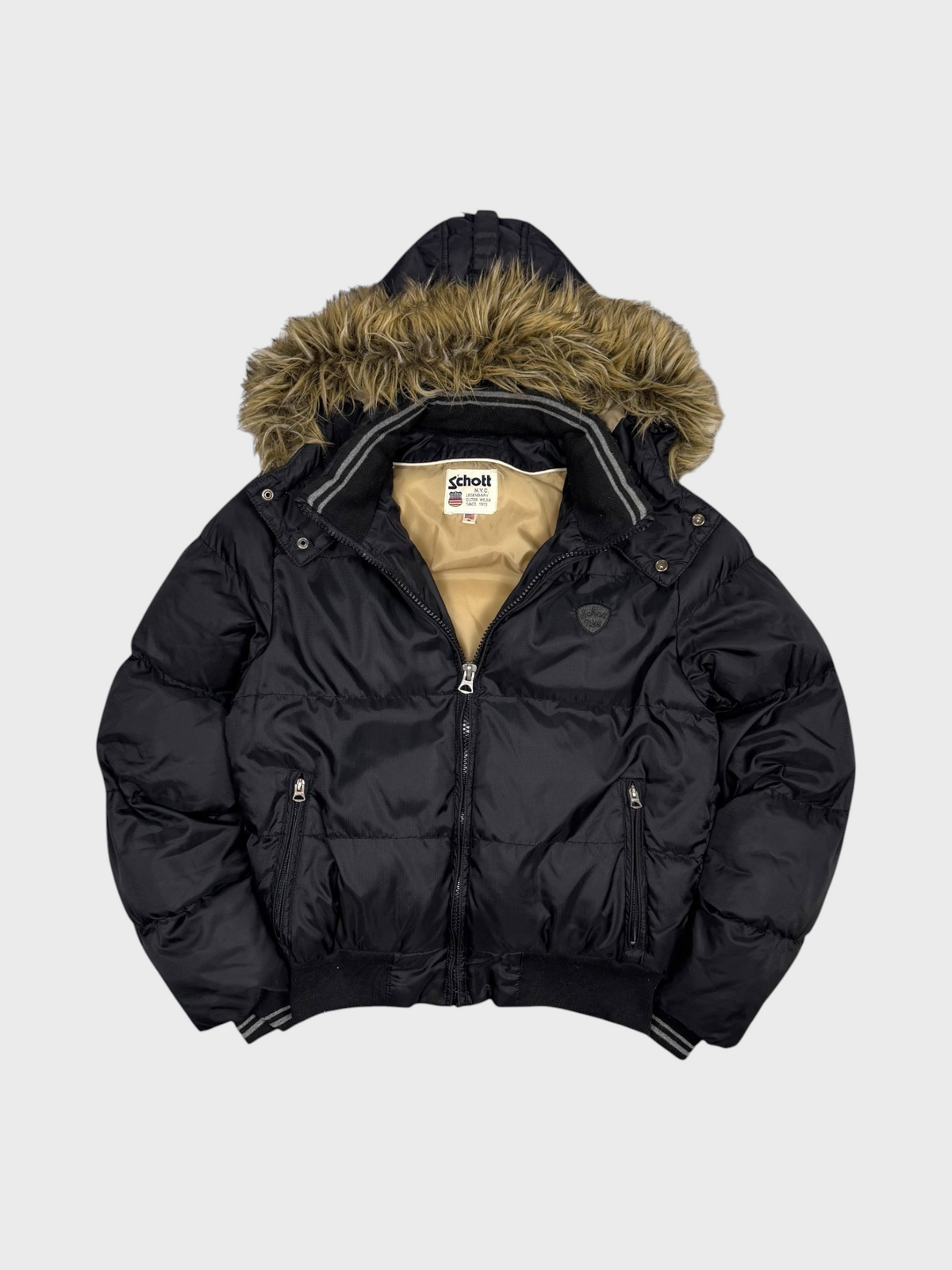 Schott Vintage Explorer Puffer Jacke [S] - Vision Night