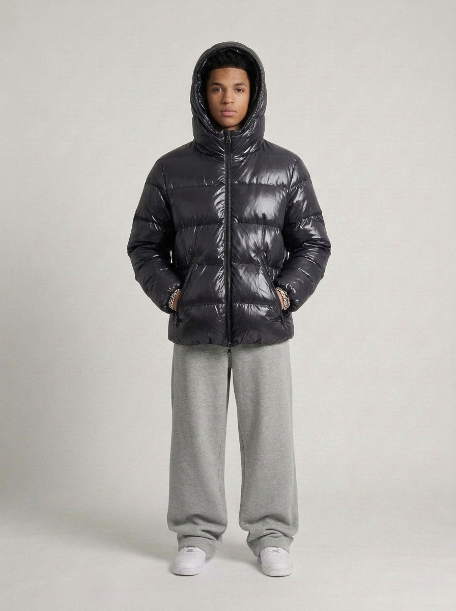 Duvetica Vintage Full Zip Daunen Puffer Jacke getragen – Fit am Model