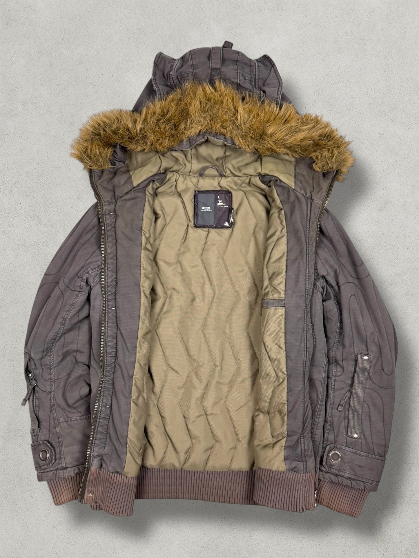 G-Star Vintage Military Pattern Fur Denim Jacket [L] - Vision Night 