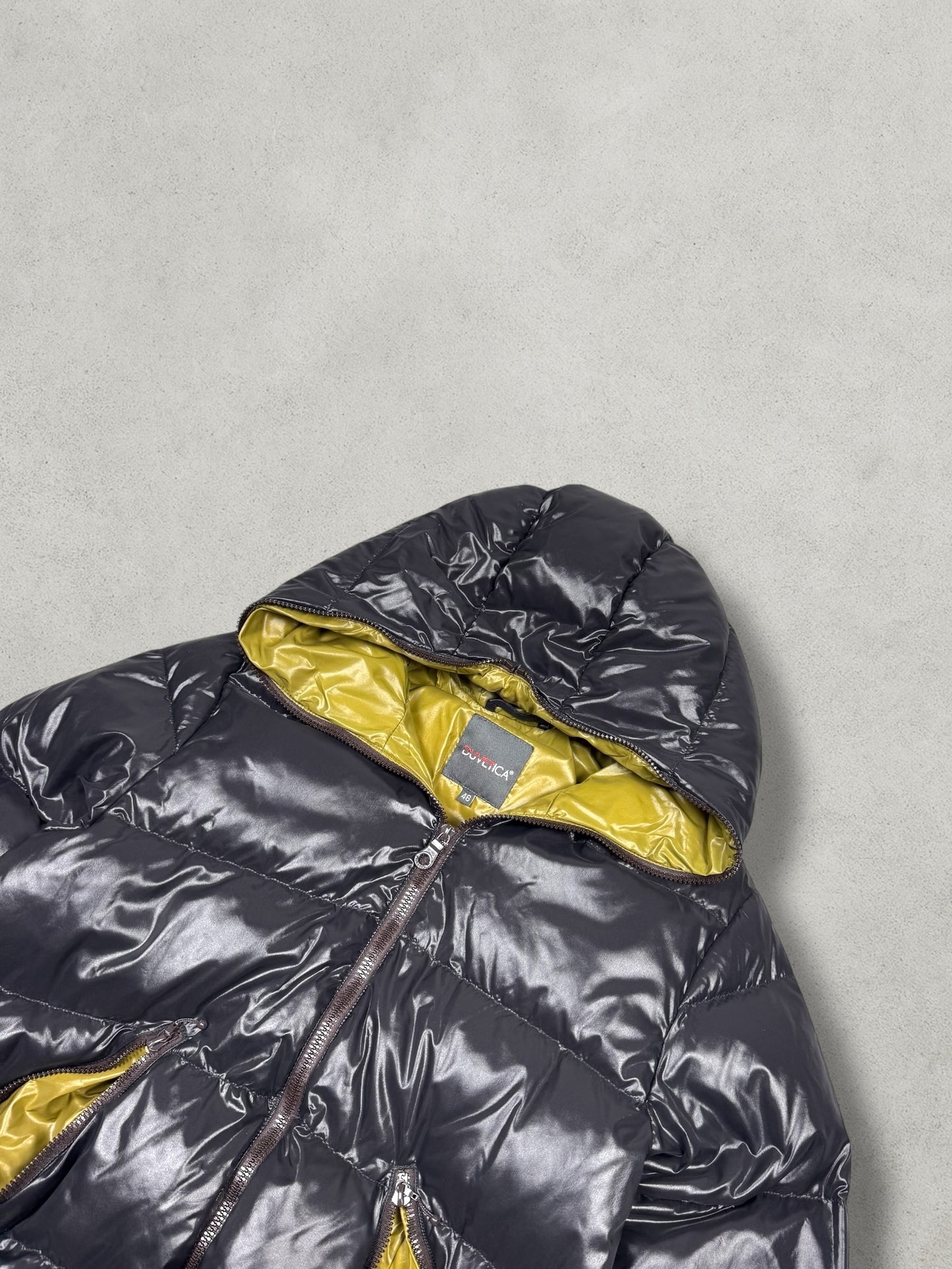 Duvetica Vintage Shiny Two-Tone Daunen Puffer Jacke [S]