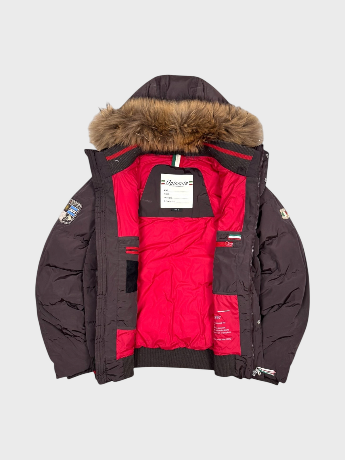 Dolomite Vintage Teddy Daunen Puffer Jacke [S] - Vision Night