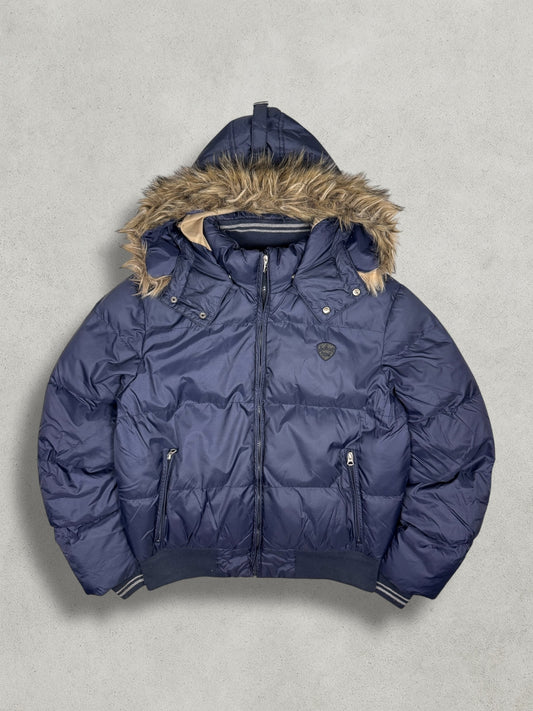 Schott Vintage Fur Puffer Jacke [L]