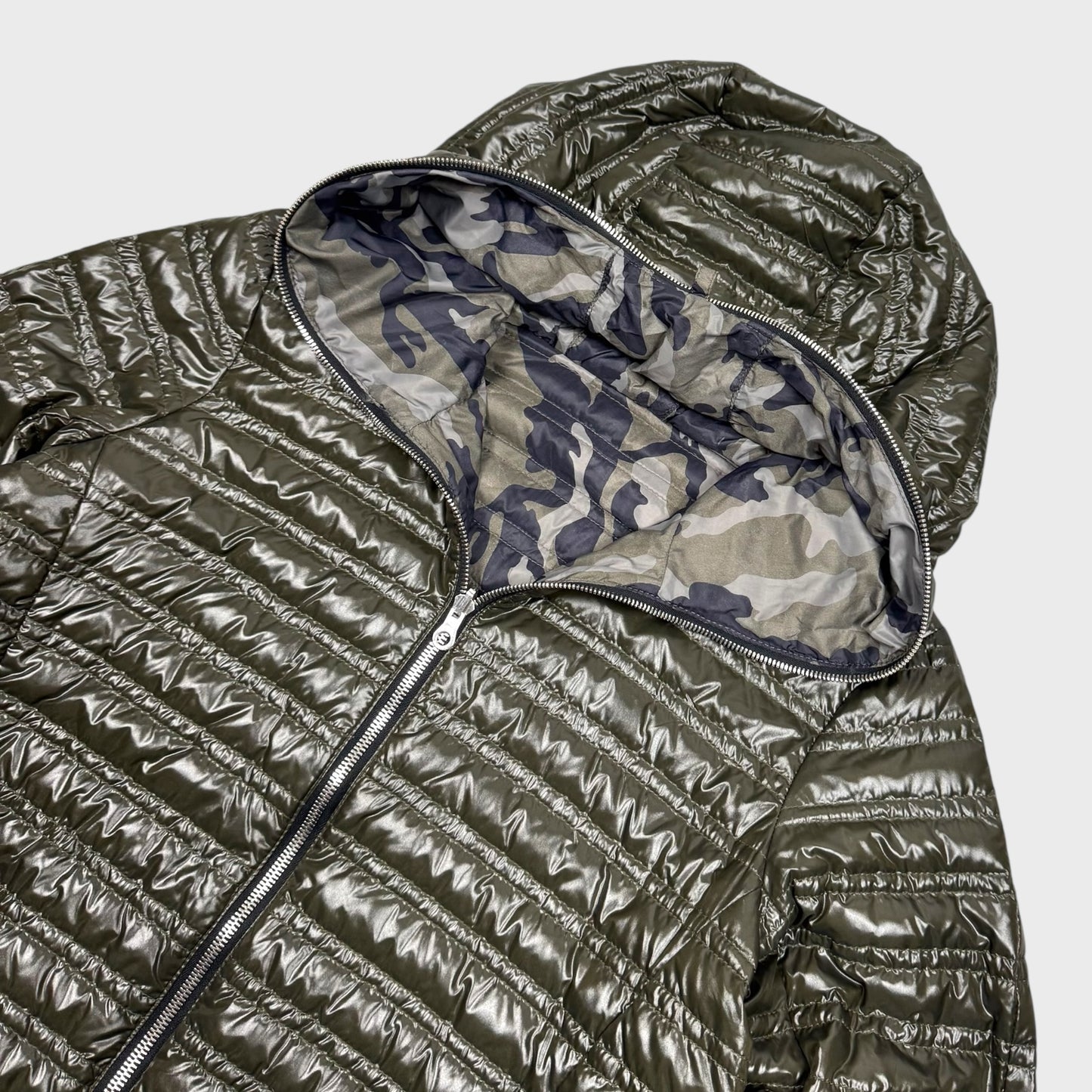 Duvetica Vintage Reversible Shiny Daunen Puffer Jacke [M] - Vision Night 