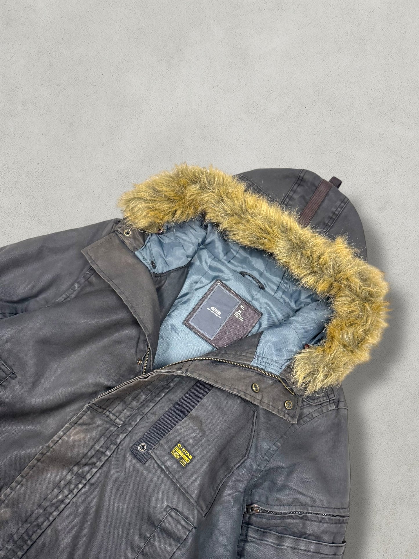 G-Star Vintage Wax Denim Fur Jacket [L] - Vision Night 