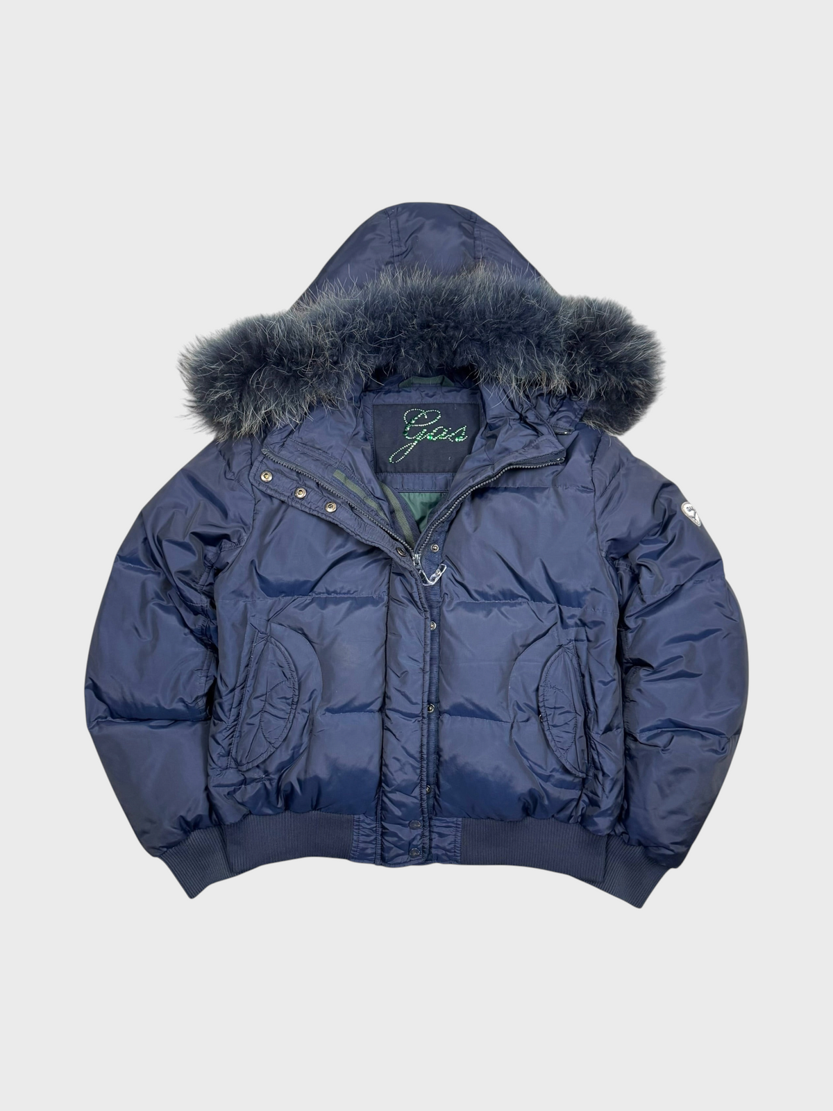 Gas Vintage Fur Daunen Puffer Jacke [S] - Vision Night