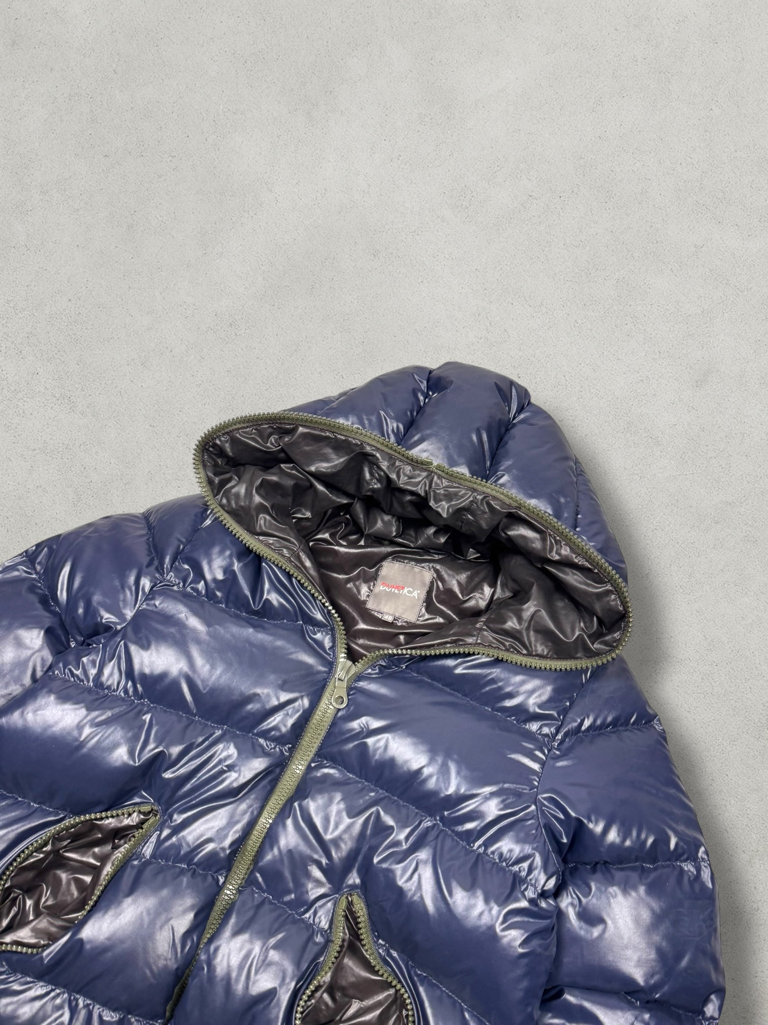 Duvetica Vintage Full Zip Shiny Daunen Puffer Jacke [M] - Vision Night 