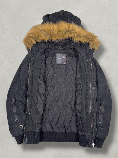 G-Star Vintage Military Pattern Denim Fur Jacket [M]