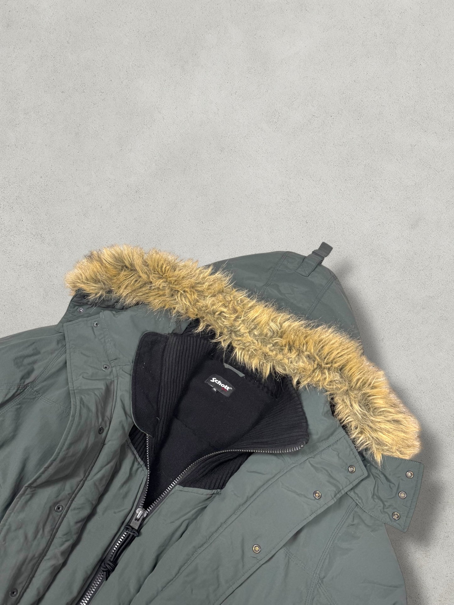 Schott Vintage Explorer Military Fur Jacke [L]