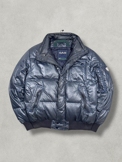 GAS Vintage Tartan Daunen Puffer Jacke [L] - Vision Night 