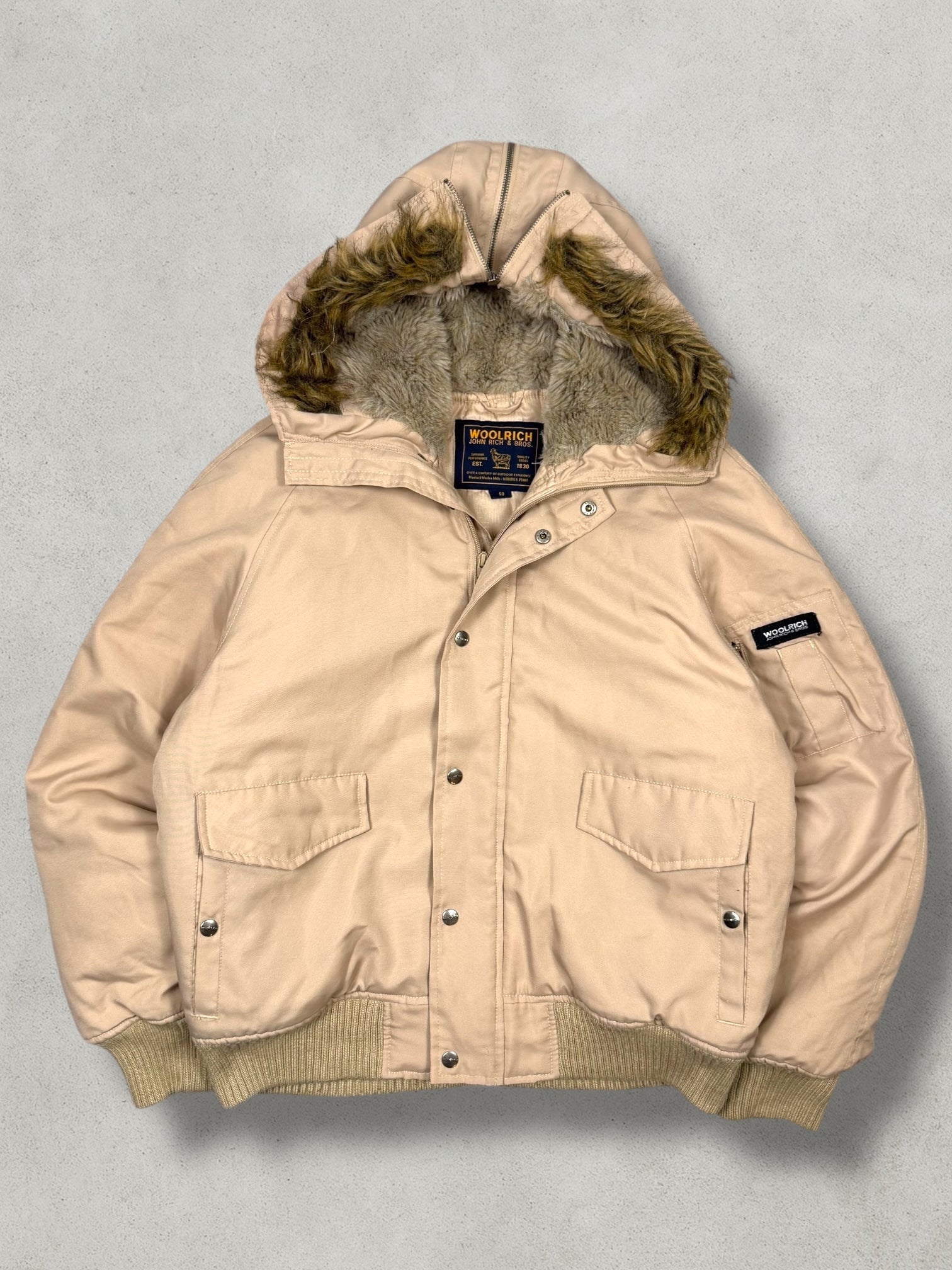Woolrich Vintage Daunen Split Zipper Jacke [L] - Vision Night 