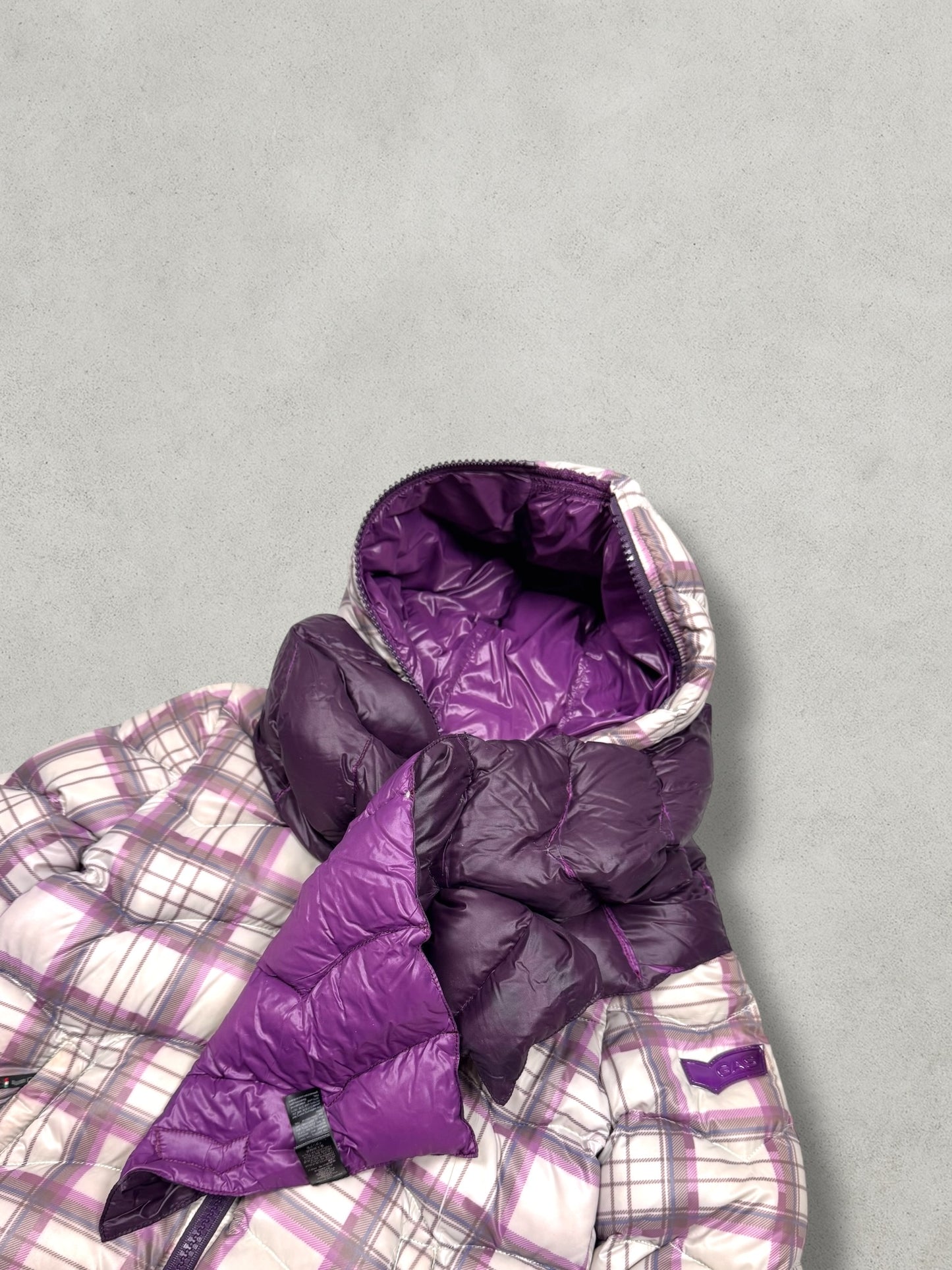 GAS Vintage Tartan Daunen Puffer Jacke [XS]