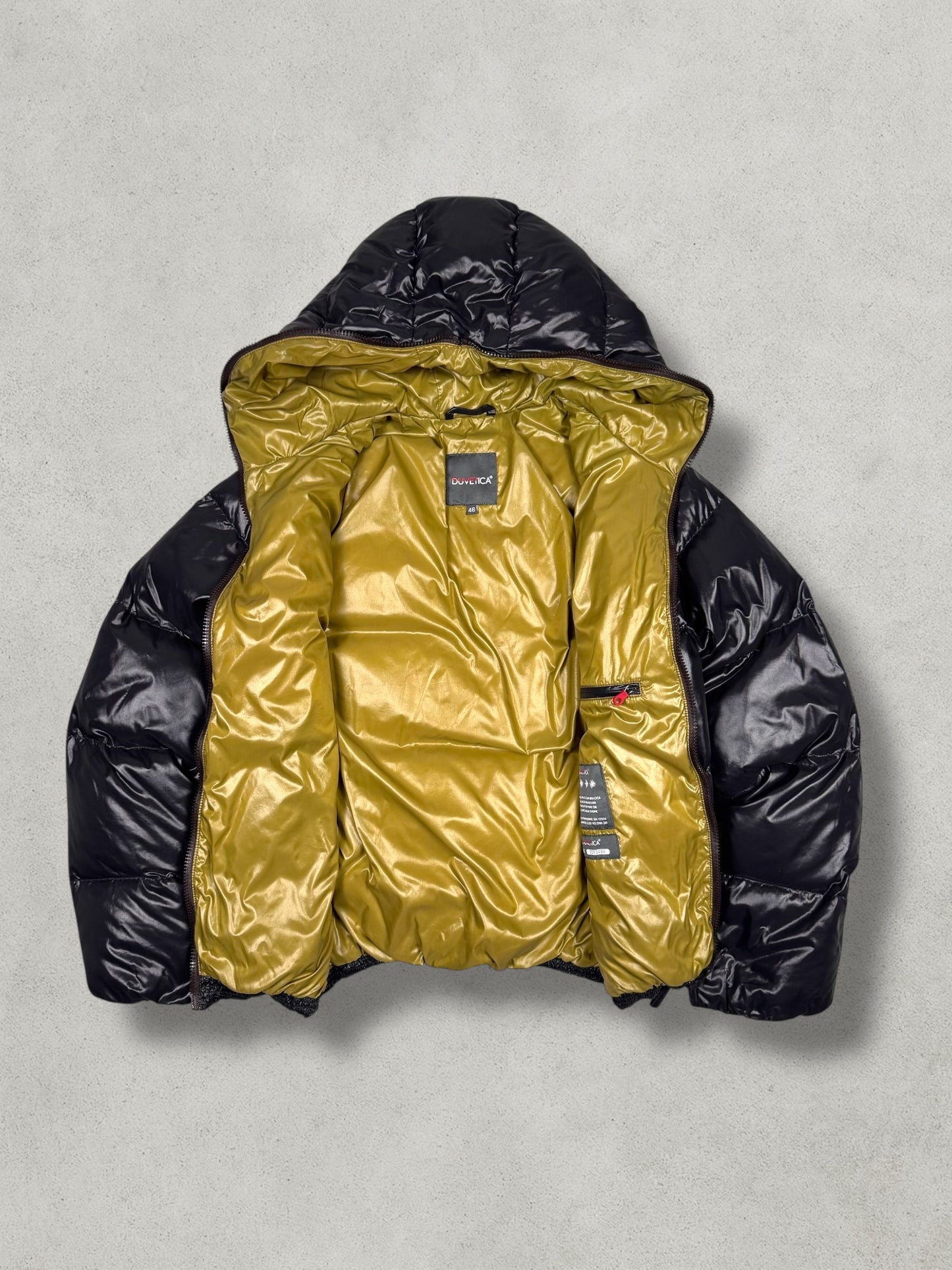 Duvetica Vintage Shiny Two-Tone Daunen Puffer Jacke [S]
