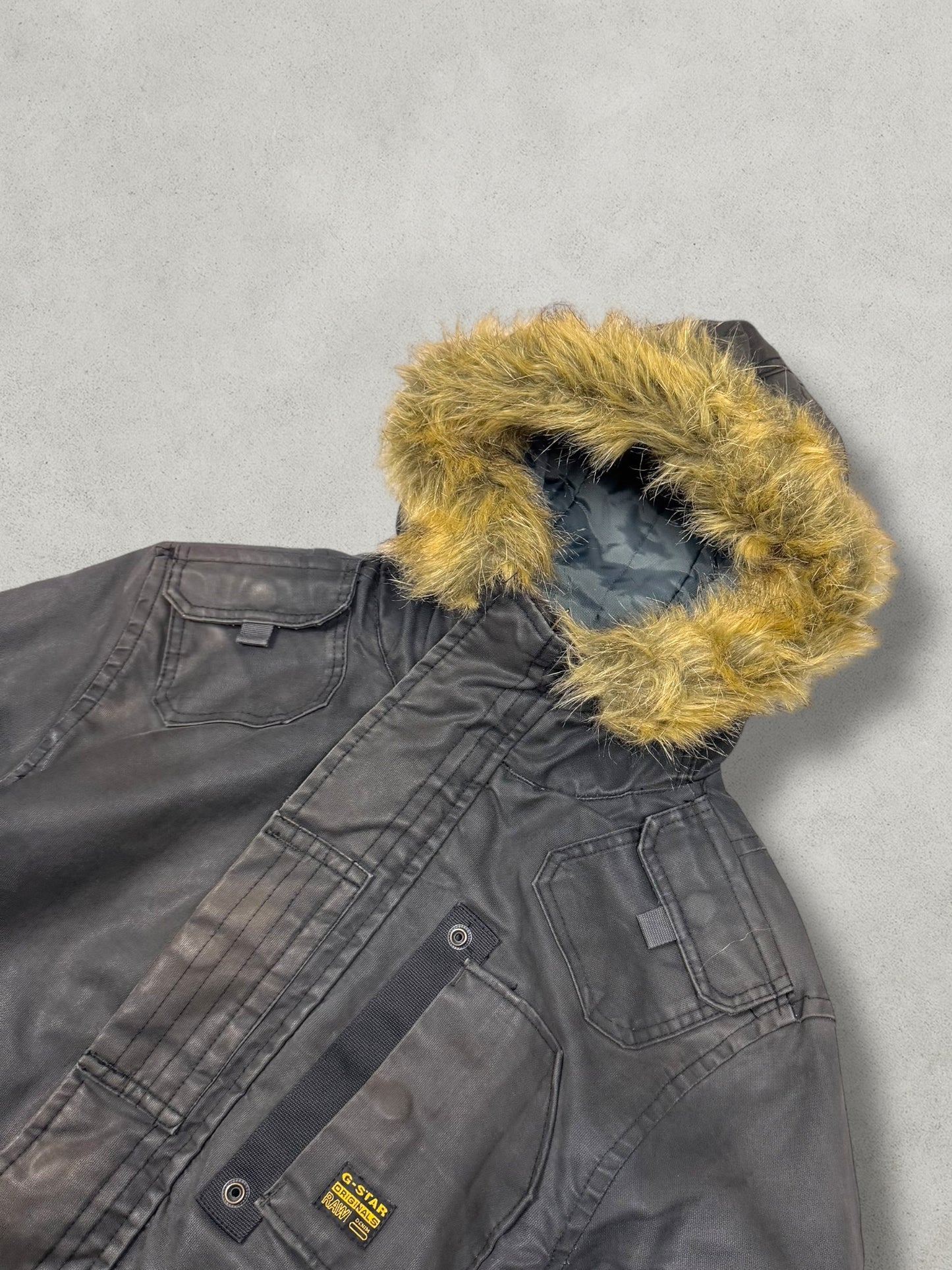 G-Star Vintage Wax Denim Fur Jacket [L] - Vision Night 