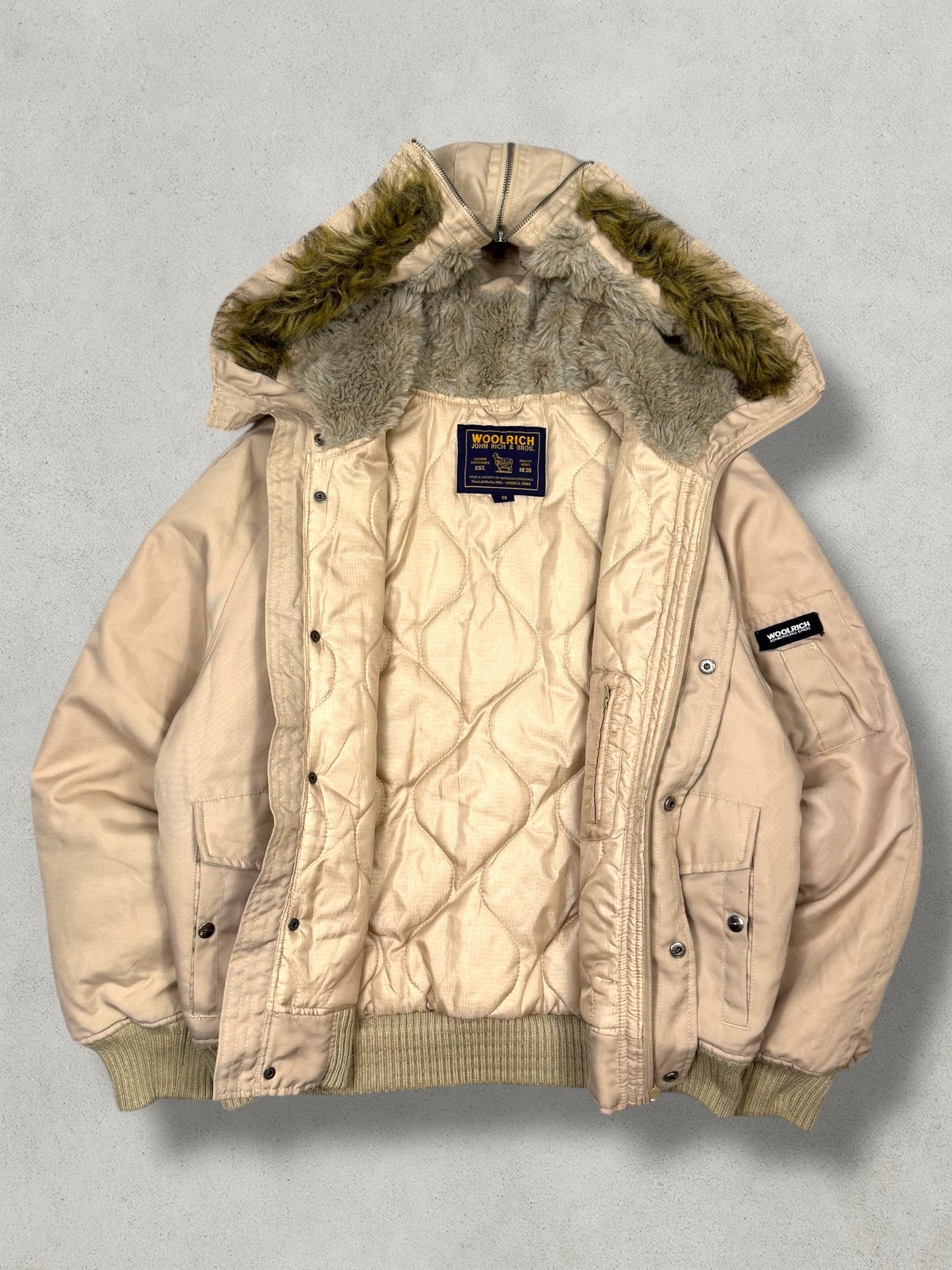 Woolrich Vintage Daunen Split Zipper Jacke [L] - Vision Night 
