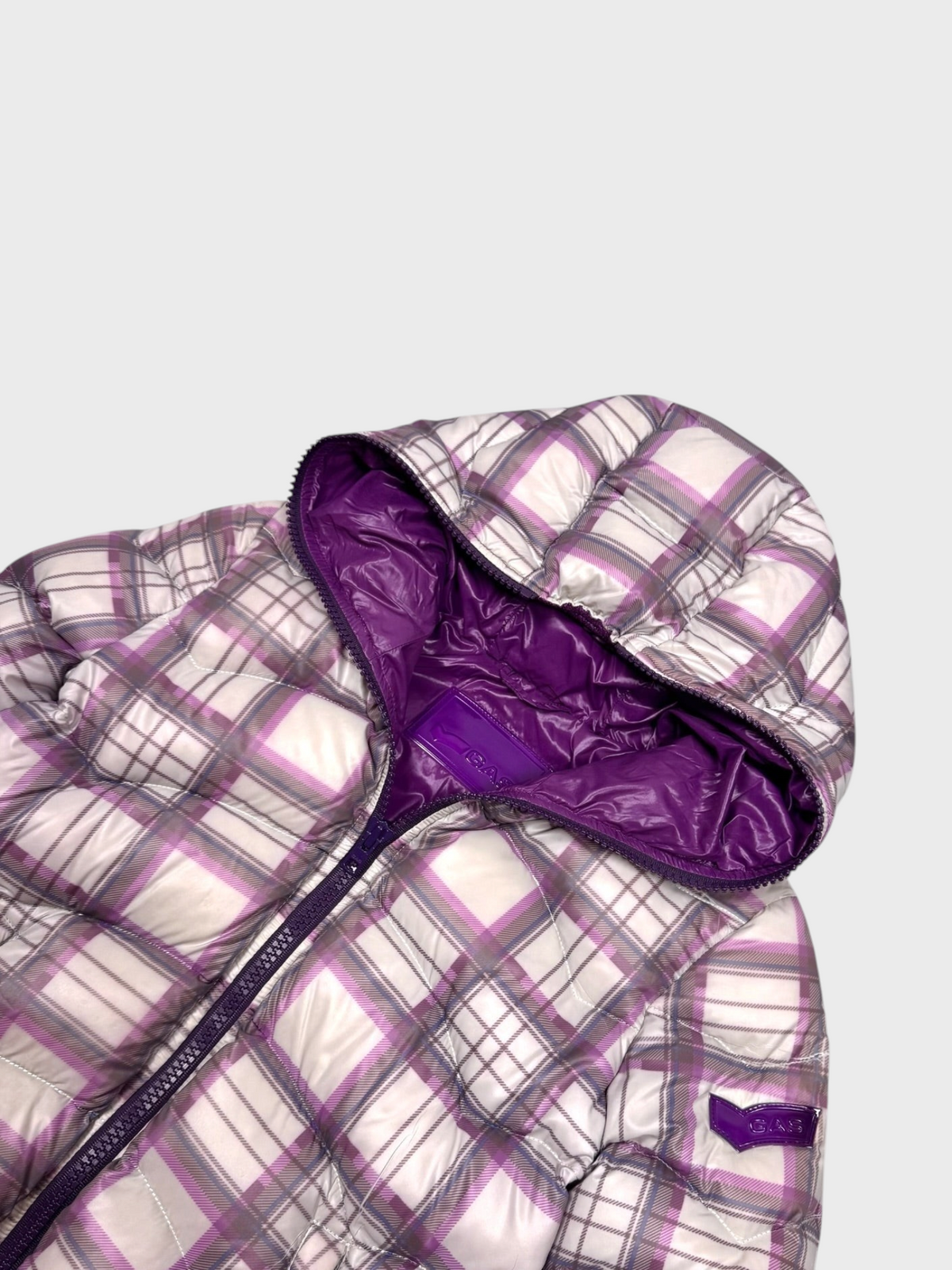 GAS Vintage Tartan Daunen Puffer Jacke [XS] - Vision Night