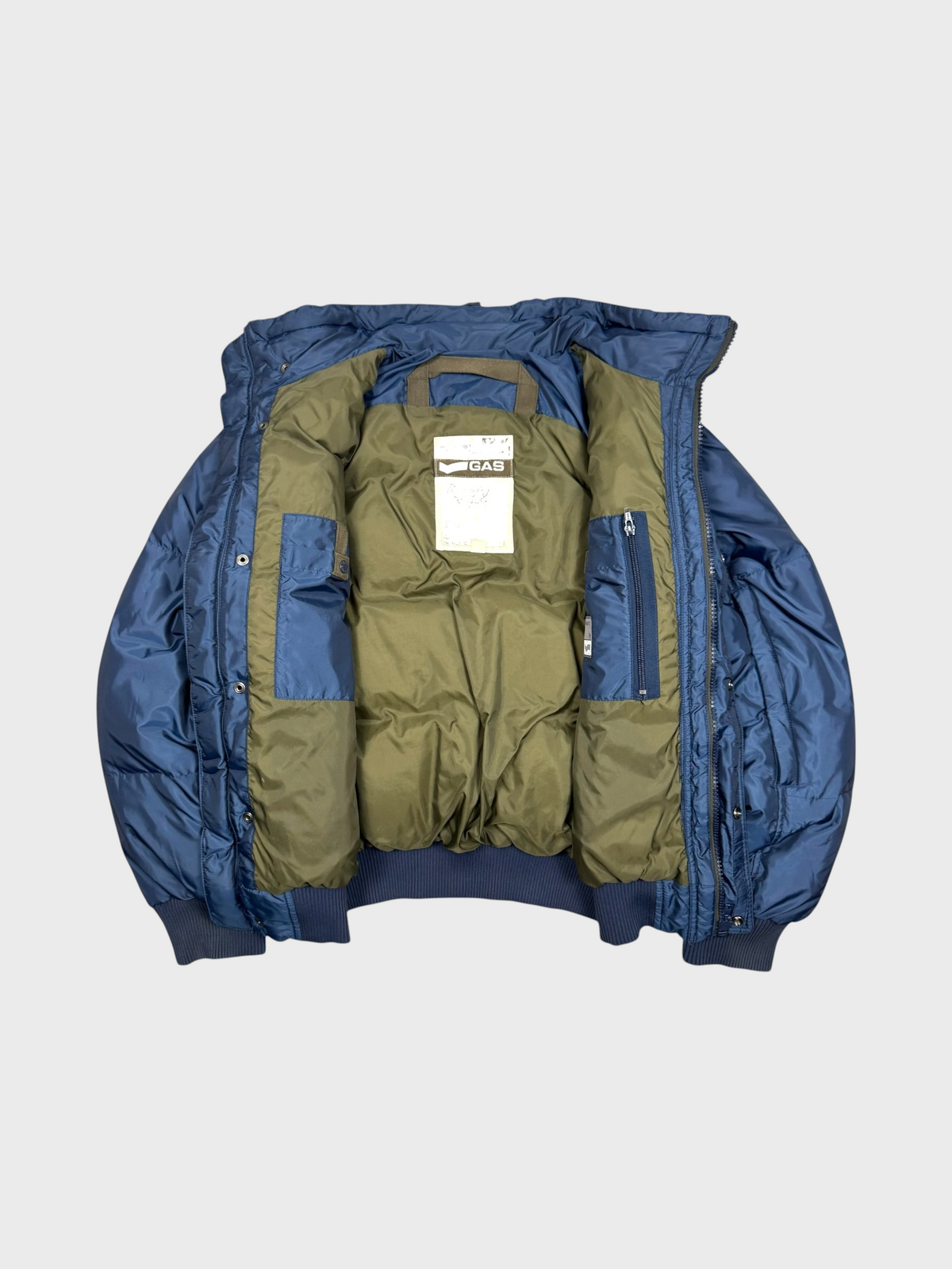 Gas Vintage Shimmer Daunen Puffer Jacke [L] - Vision Night