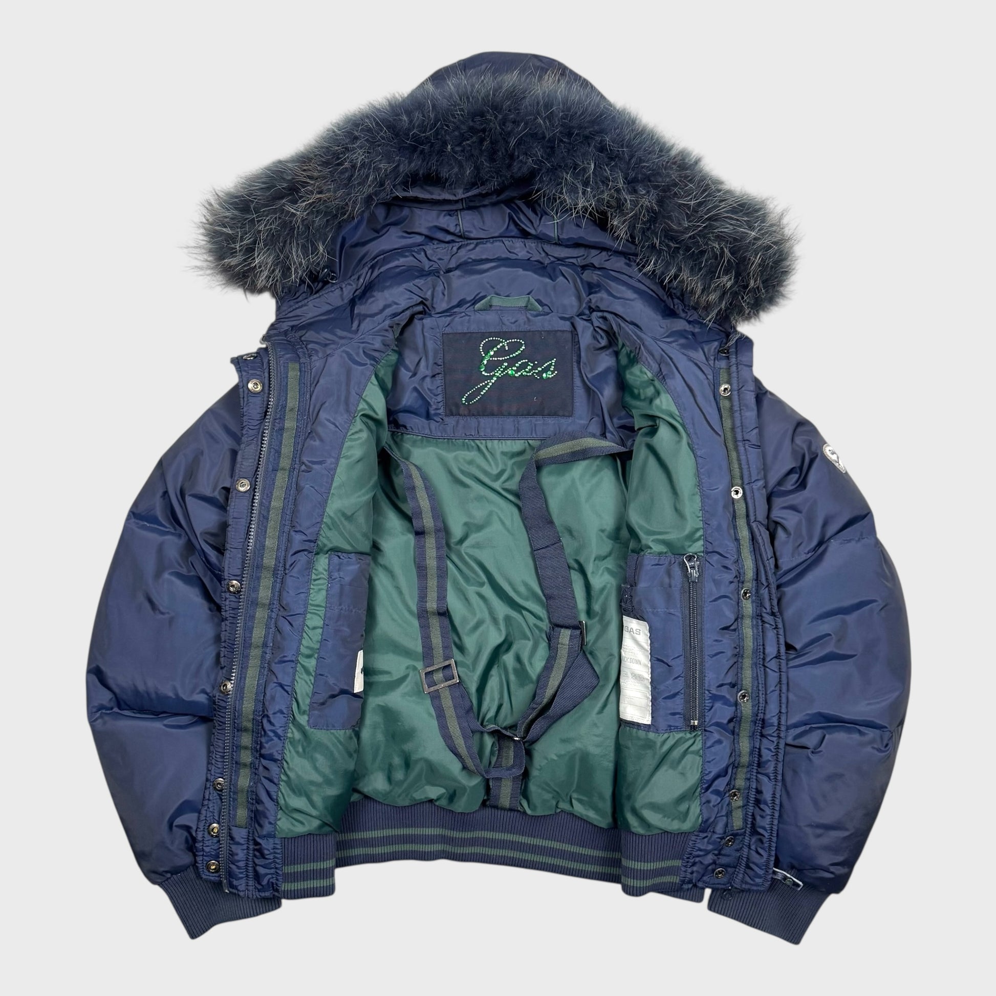 Gas Vintage Fur Daunen Puffer Jacke [S] - Vision Night 
