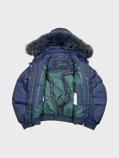 Gas Vintage Fur Daunen Puffer Jacke [S] - Vision Night