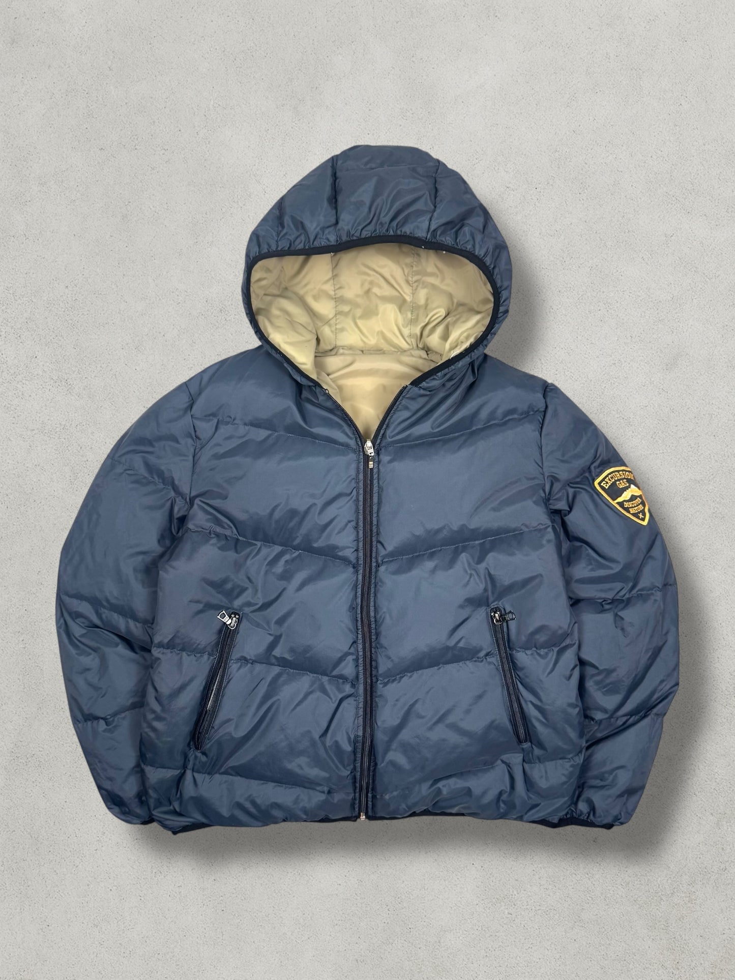 GAS Vintage Reversibel Daunen Puffer Jacke [L]