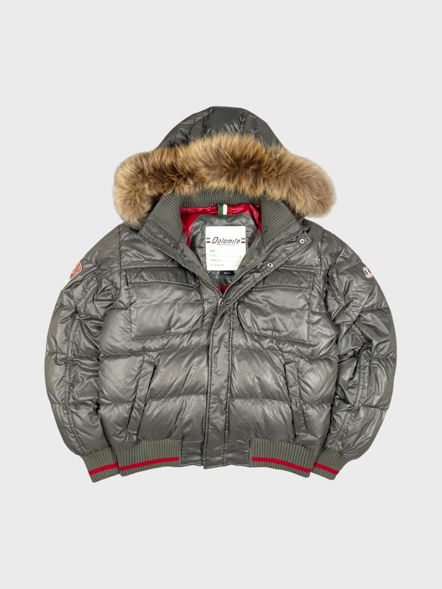 Dolomite Vintage Explorer Fur Daunen Puffer Jacke [S]
