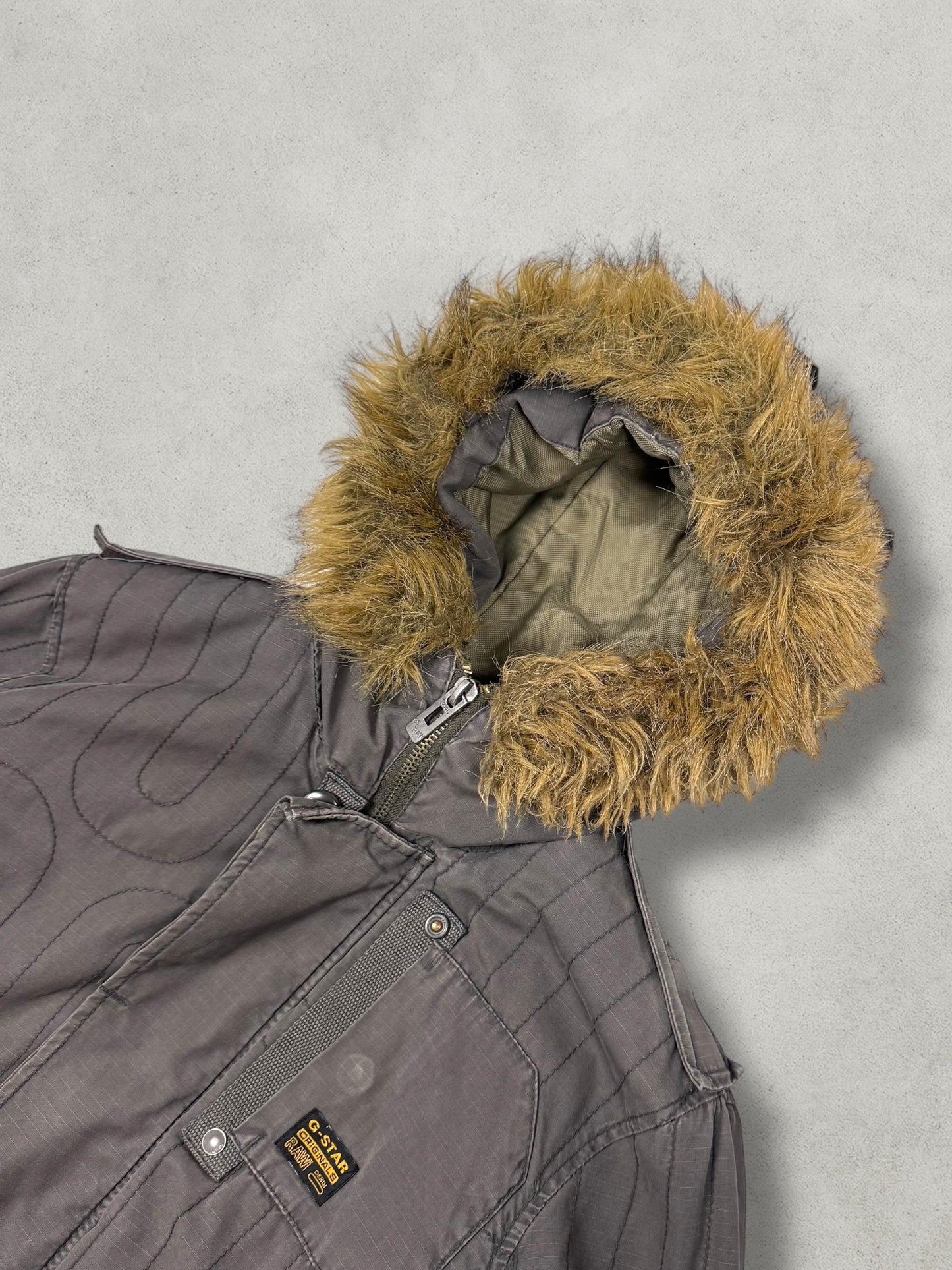 G-Star Vintage Military Pattern Fur Denim Jacket [L] - Vision Night 