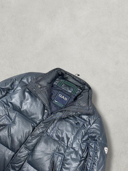 GAS Vintage Tartan Daunen Puffer Jacke [L] - Vision Night 