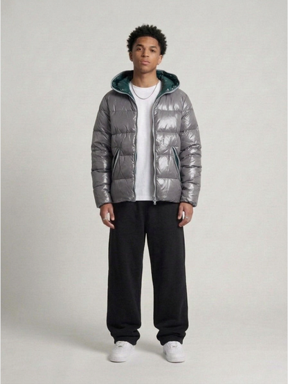 Duvetica Vintage Full Zip Daunen Puffer Jacke getragen – Fit am Model
