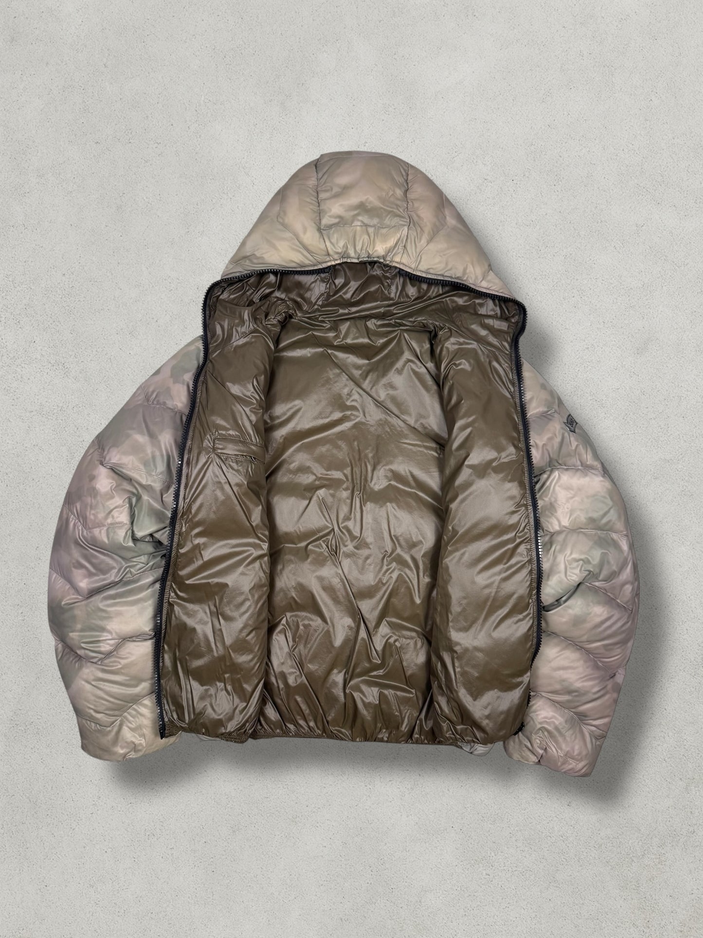 GAS Vintage Skull Camo Reversible Daunen Puffer Jacke [L]