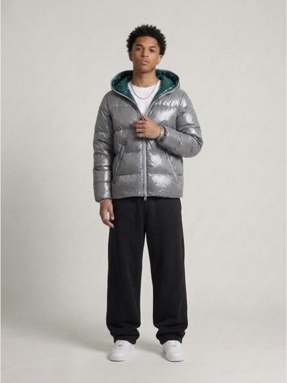 Duvetica Vintage Full Zip Daunen Puffer Jacke getragen – Fit am Model