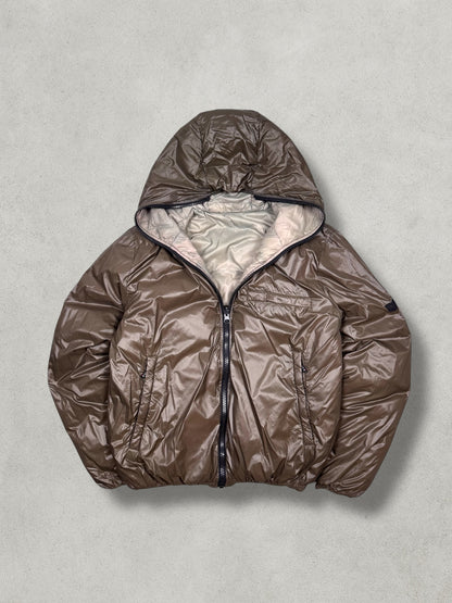 GAS Vintage Skull Camo Reversible Daunen Puffer Jacke [L]