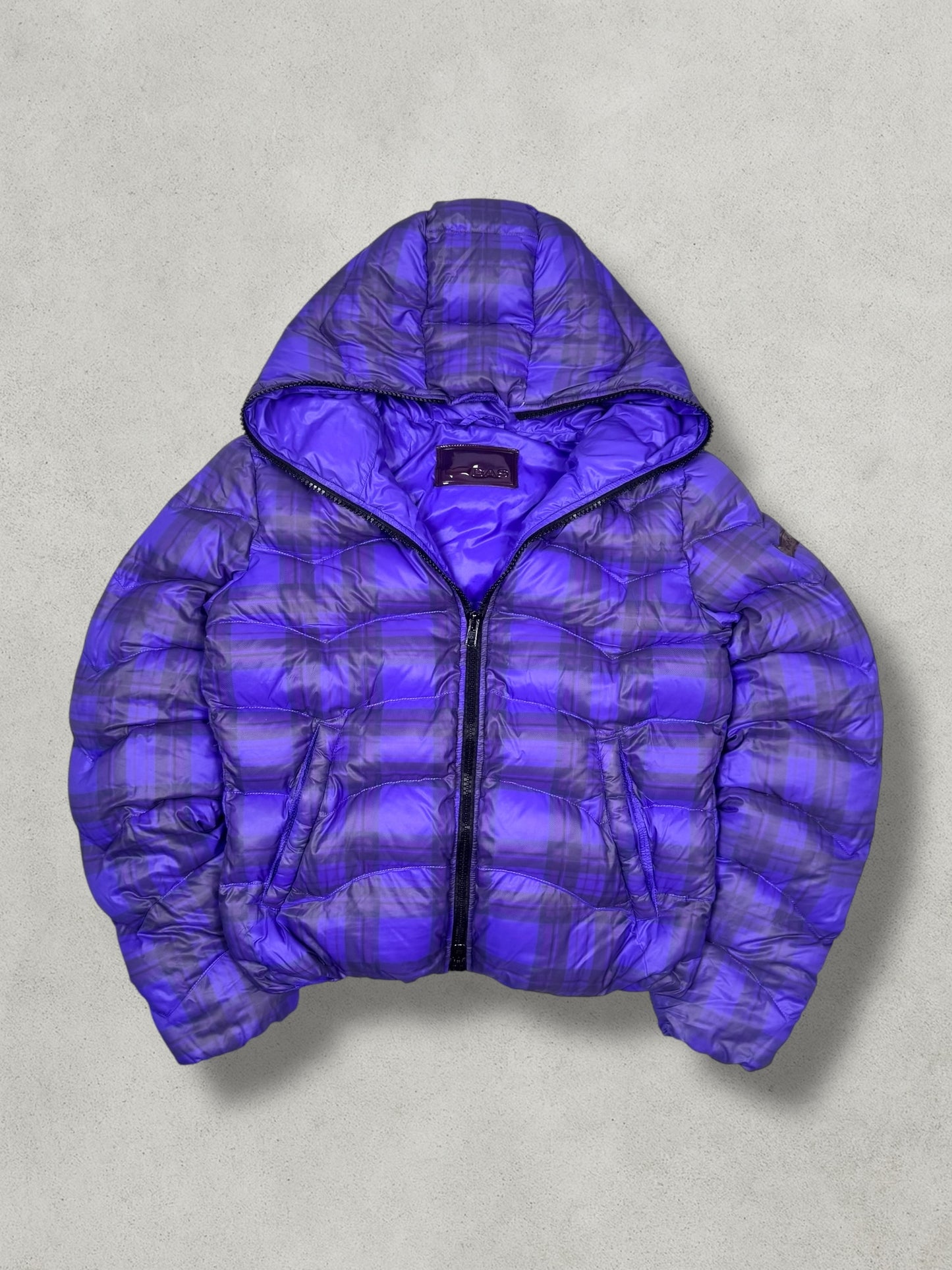 Vintage GAS Tartan Full-Zip Daunen Pufferjacke Women’s S - Vision Night 