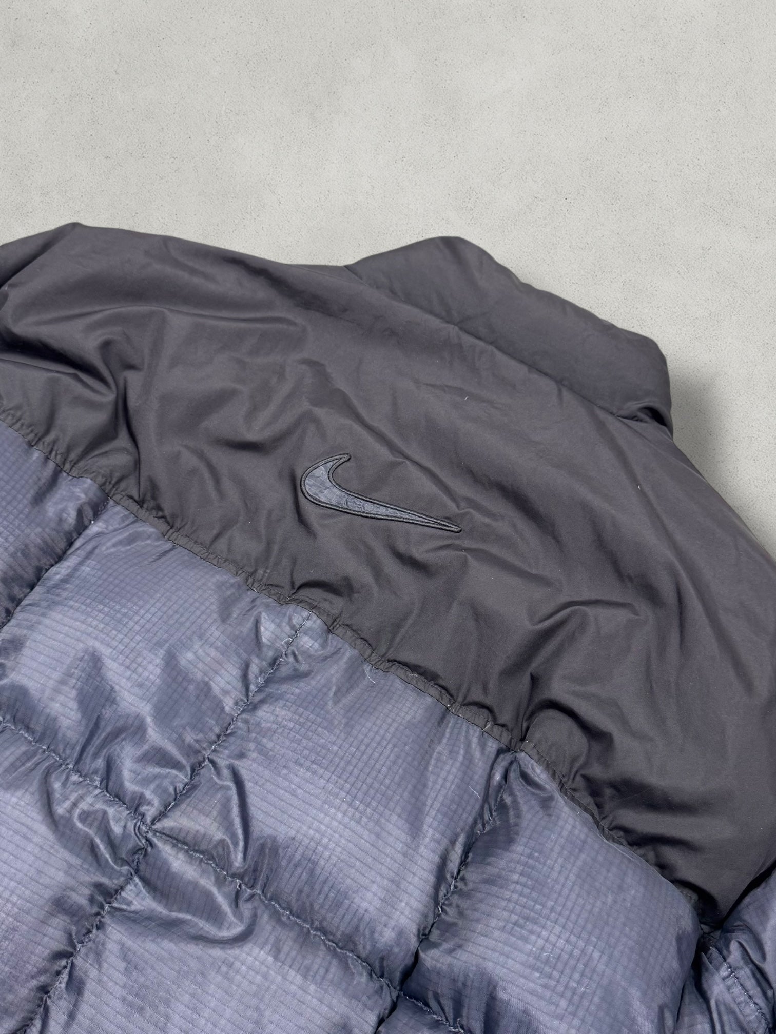 Nike Vintage Big Swoosh Daunen Puffer Jacke [XL] - Vision Night 