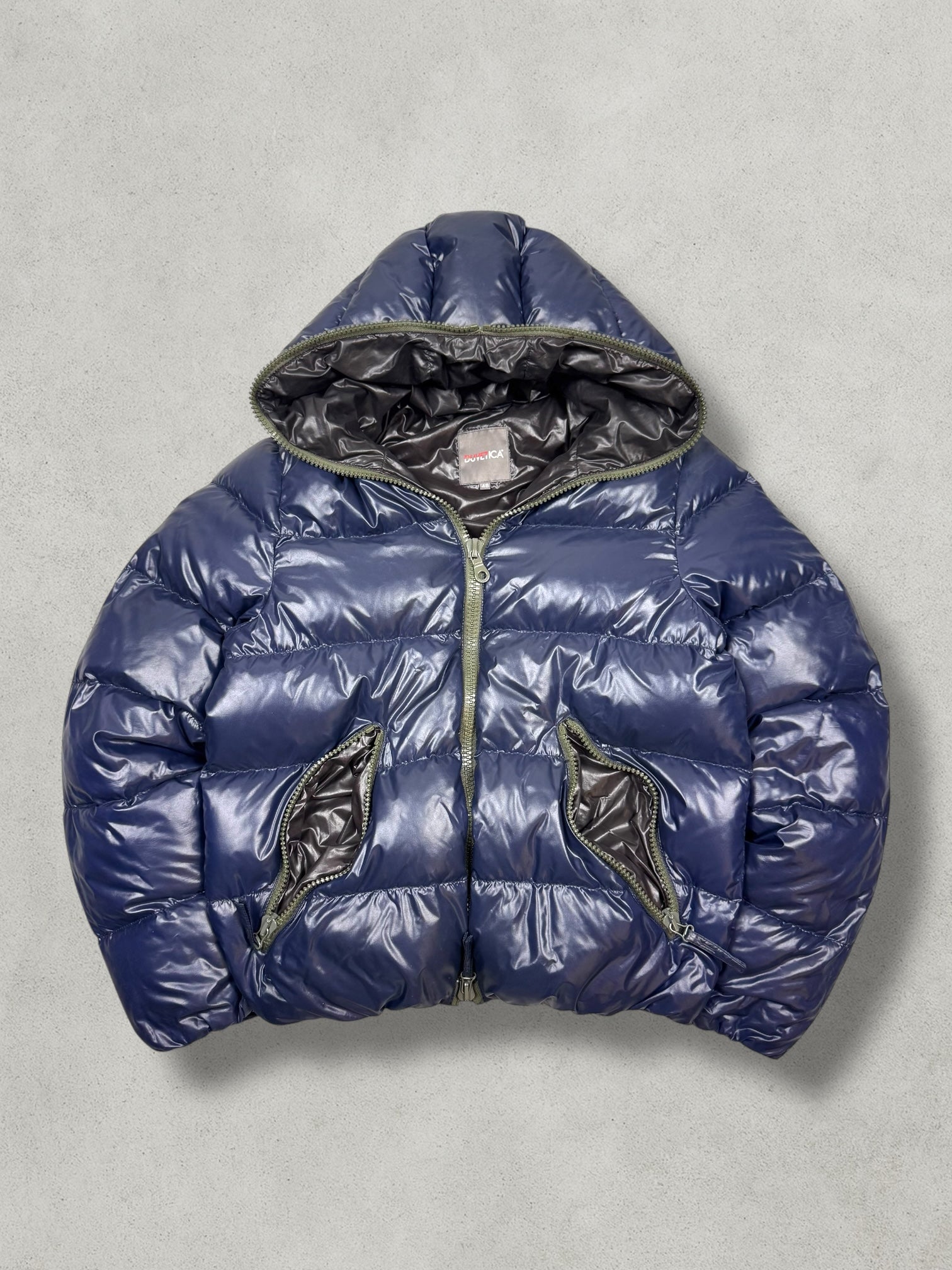 Duvetica Vintage Full Zip Shiny Daunen Puffer Jacke [M] - Vision Night 