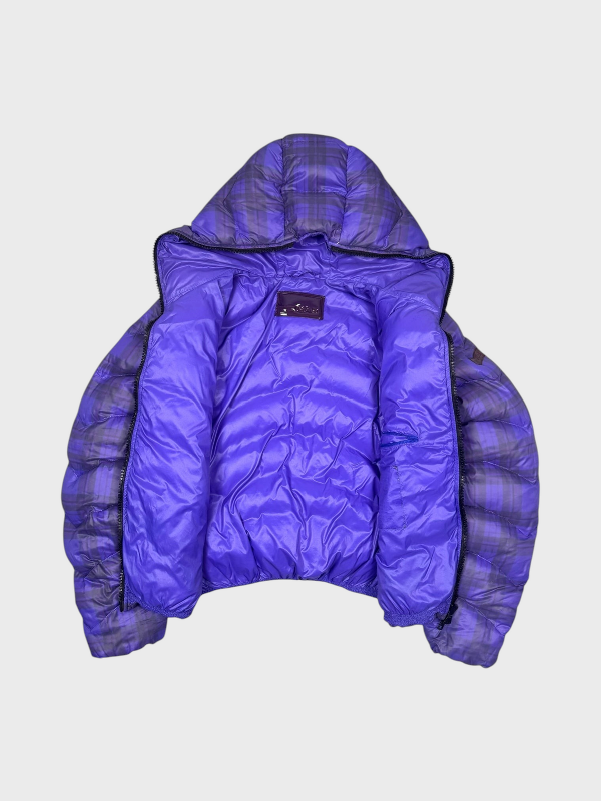 Vintage GAS Tartan Full-Zip Daunen Pufferjacke Women’s S - Vision Night