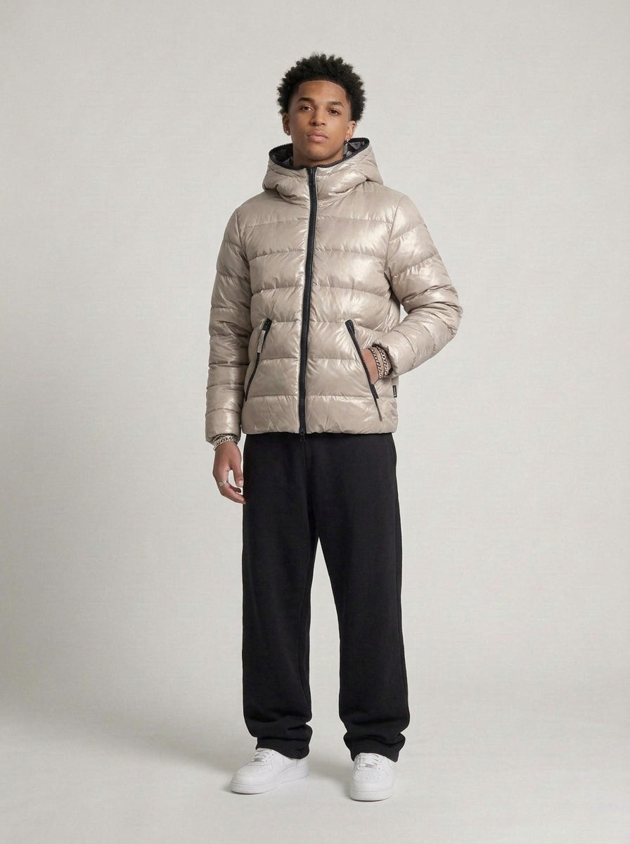 Duvetica Vintage Full Zip Daunen Puffer Jacke getragen – Fit am Model