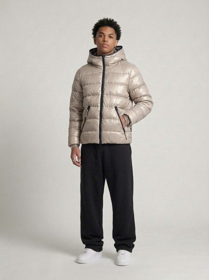Duvetica Vintage Full Zip Daunen Puffer Jacke getragen – Fit am Model