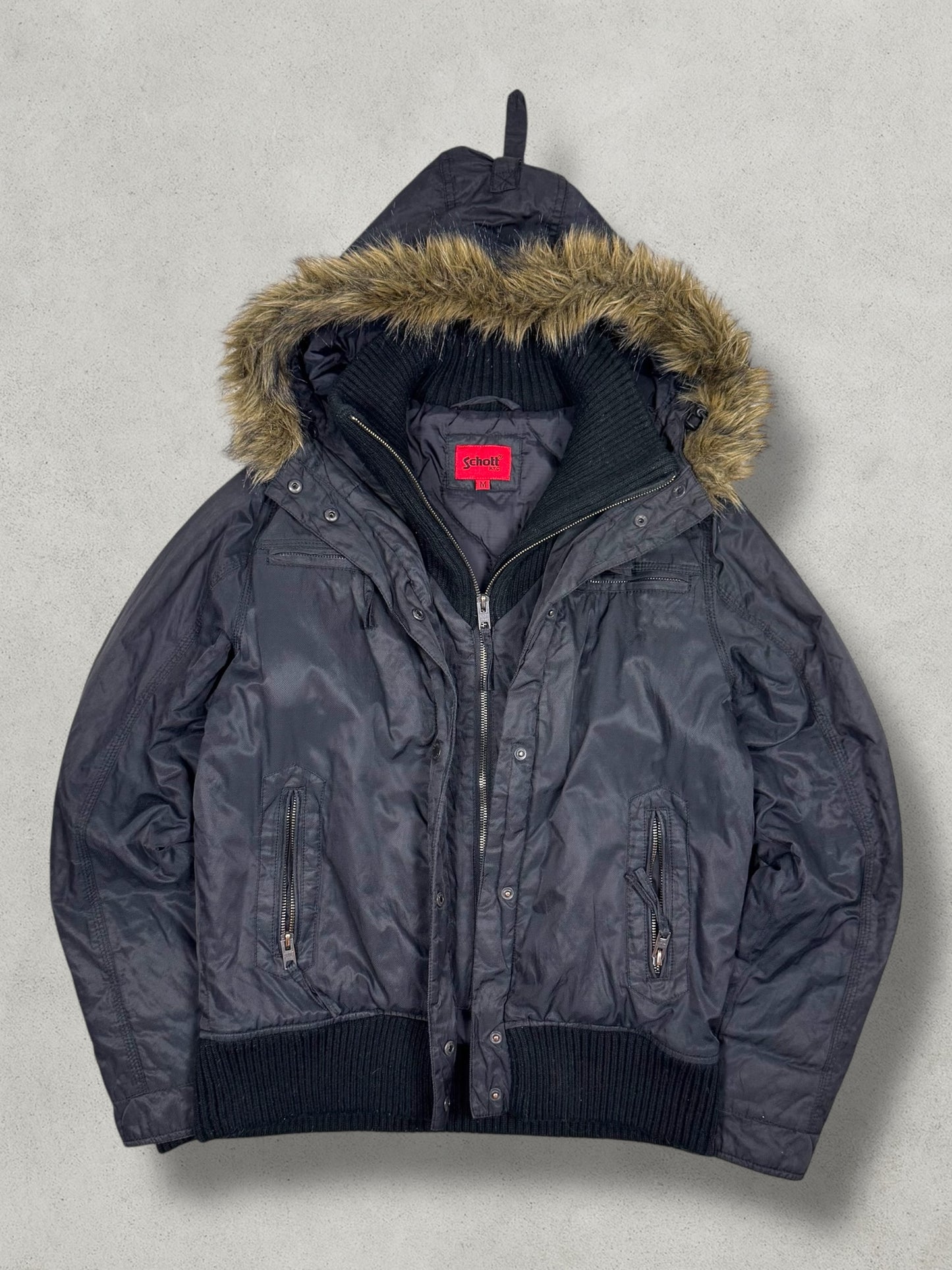 Schott Vintage Double Layer Fur jacket [M] Wmns - Vision Night 