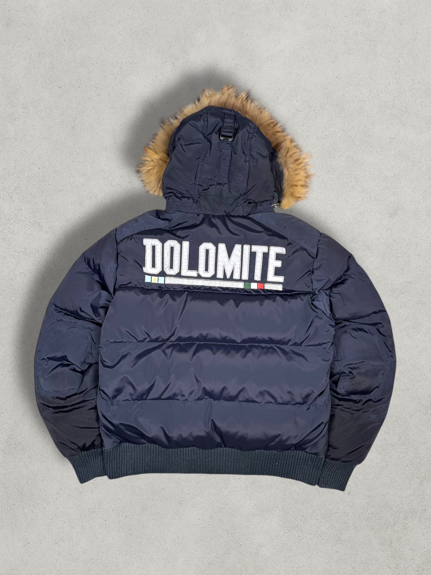 Dolomite Vintage Expedition Backprint Daunen Puffer Jacke [L]
