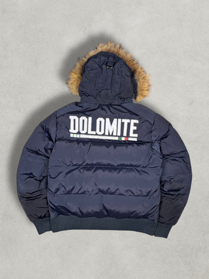 Dolomite Vintage Expedition Backprint Daunen Puffer Jacke [L]
