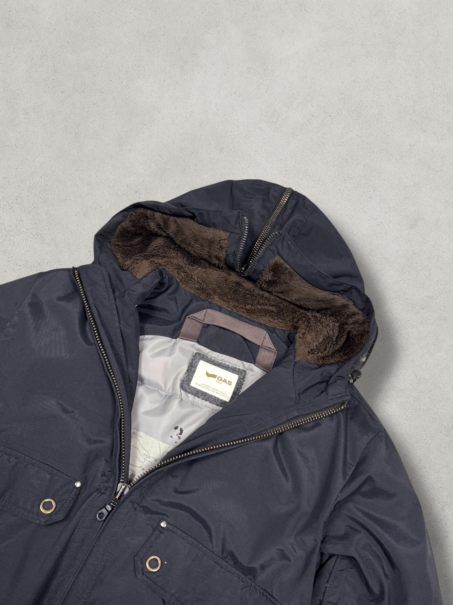 GAS Vintage Daunen Puffer Jacke [L] - Vision Night 