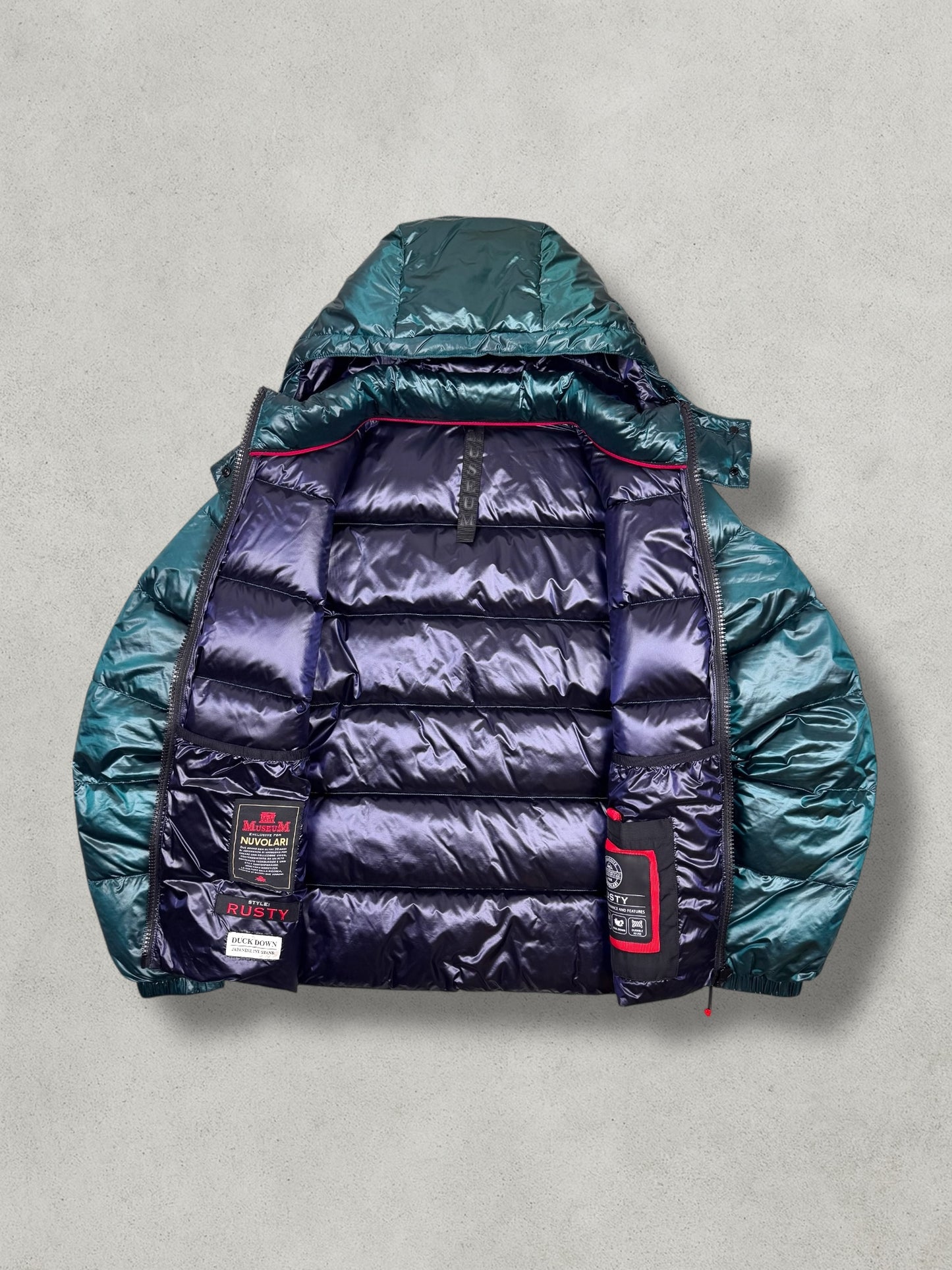 Museum Vintage Antarktika Liquid Emerald Daunen Puffer Jacke [S]