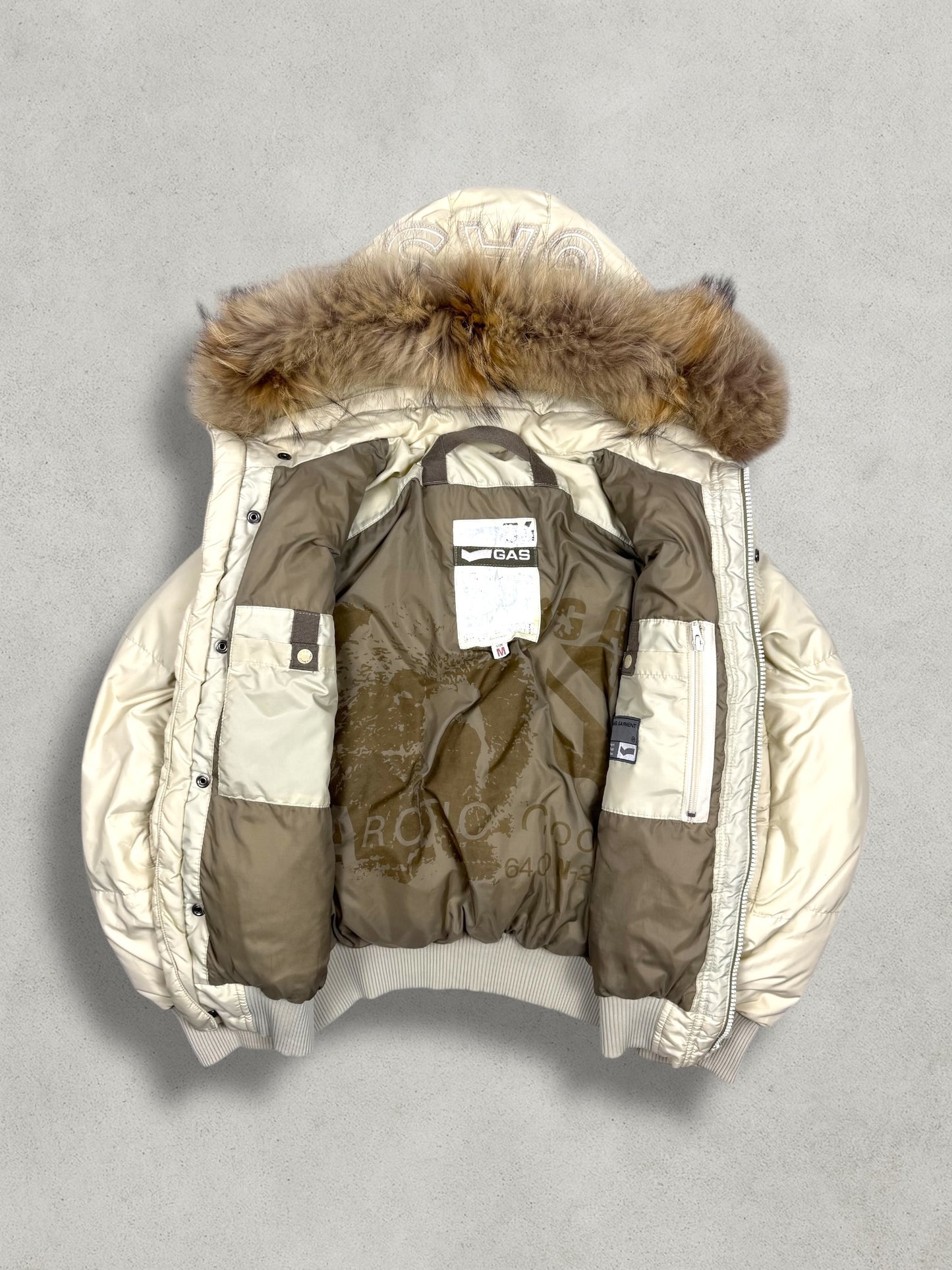 GAS Vintage Hoodstitched Daunen Puffer Jacke [M] - Vision Night 