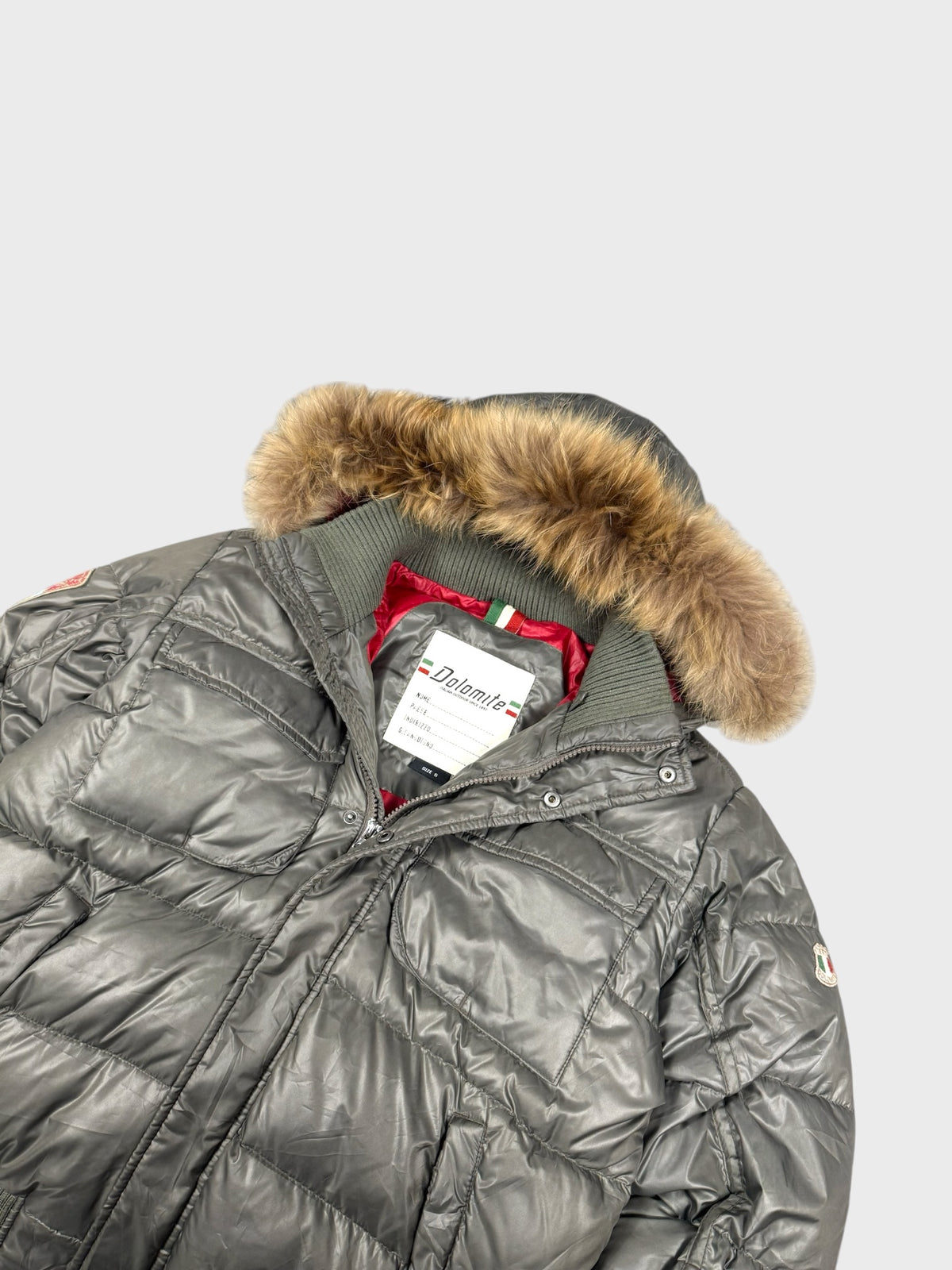 Dolomite Vintage Explorer Fur Daunen Puffer Jacke [S]