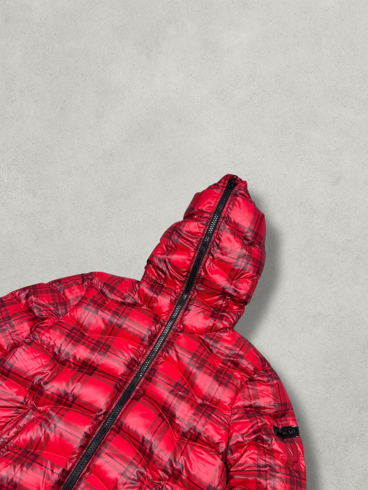 Gas Vintage Tartan Full Zip Daunen Puffer Jacke [M] Wmns