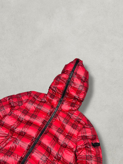 Gas Vintage Tartan Full Zip Daunen Puffer Jacke [M] Wmns