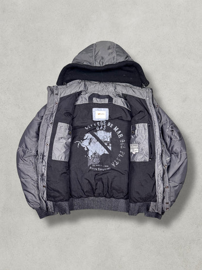 GAS Vintage Contrast Stitched Daunen Puffer Jacke [L]