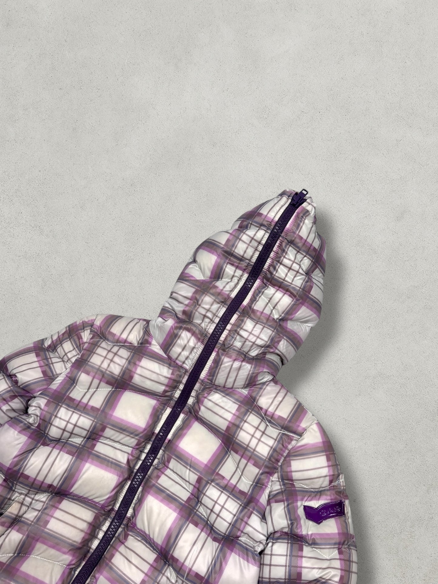 GAS Vintage Tartan Daunen Puffer Jacke [XS]